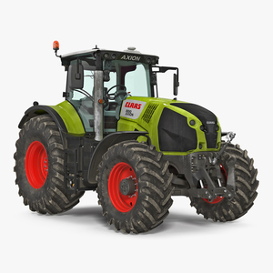 3D model CLAAS AXION Detailed Interior Dirty