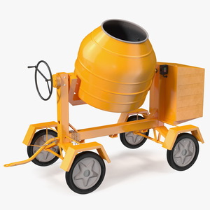 3D Electric Concrete Mixer model