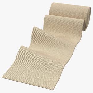 3D model Unfolded Elastic Bandage Beige