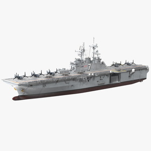 USS Tripoli LHA 7 with Aircrafts 3D