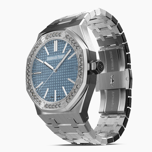 3D model Audemars Piguet Royal Oak Smoked Blue Diamond-Set White Gold