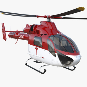 Air Ambulance Helicopter MD 902 Explorer Rigged 3D