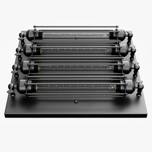 3D model Vintage 4-Head Indoor Mount Ceiling Light Off