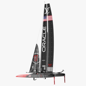 Americas Cup Race Yacht Oracle Team USA 3D model