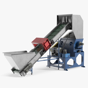 Shredder With Conveyor 3D