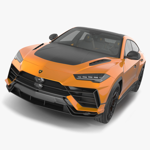 Super Luxury SUV Lamborghini Urus Performante Lights ON Rigged 3D