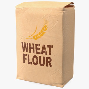 3D Wheat Flour Brown Paper Bag 5lb