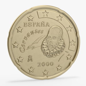 3D 20 Euro Cent Spain model