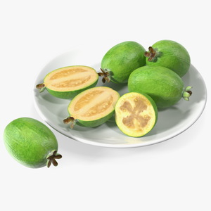 3D Heap Feijoa Fruit Plate model