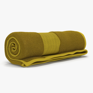 Rolled Towel Yellow 3D model