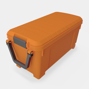 Plastic Toolbox Orange 3D