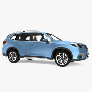 3D Blue Subaru Forester 2022 Simplified