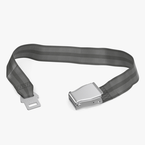 3D model Airplane Seat Belt Type A Grey