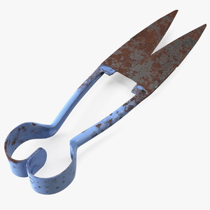 3D Sheep Shears Rusty model