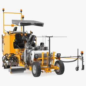 Road Line Marking Machine Rigged 3D