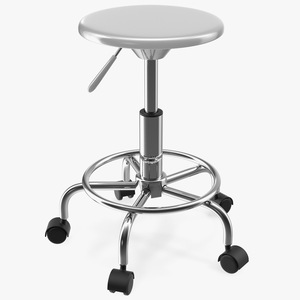 3D Adjustable Drafting Stool White