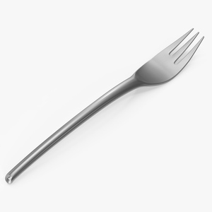 3D Fish Fork Silver