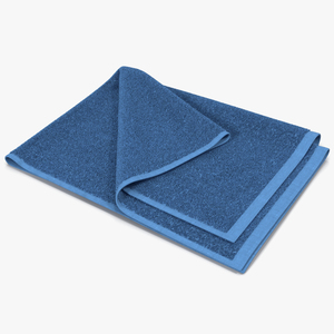 3D Towel 4 Blue with Fur