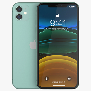 3D model iPhone 11 Green