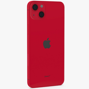 3D iPhone 14 Plus Red model