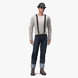 3D Fashionable Chinese Man model