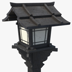 Traditional Japanese Lantern Old 3D