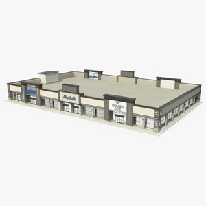 Strip Mall Building 3D model