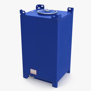 3D Stainless Steel IBC Container Blue 550gal