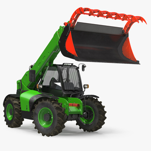 3D model Hydraulic Forklift Bucket Generic Rigged