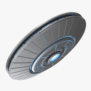 UFO Flying Saucer Rigged 3D model