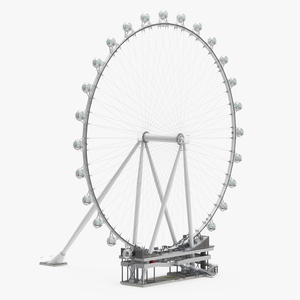 High Roller Ferris Wheel 3D model