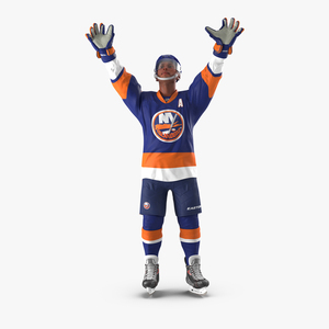 3D model Hockey Player Islanders Rigged