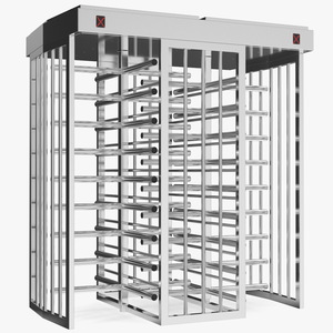 Stainless Steel Dual Lane Security Turnstile 3D model