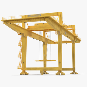 Rail Mounted Gantry Crane Rigged 3D