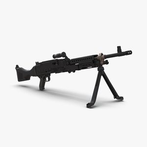 US Machine Gun M240 3D model