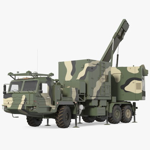 Camouflage Mobile Tracking Radar Vityaz 50R6 3D model