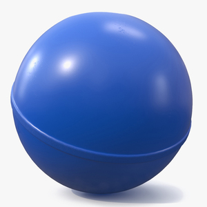 3D Rubber Bouncy Ball Blue model