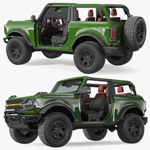 Ford Bronco 2021 Two Doors Removed 3D model