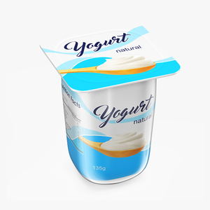 3D model Yogurt Plastic Cup Mockup