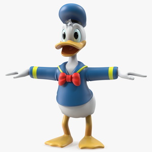 3D Donald Duck Character T-Pose model