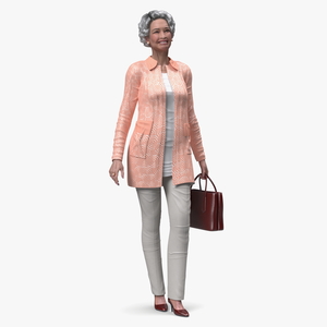 3D Chinese Grandma Everyday Style Walking model