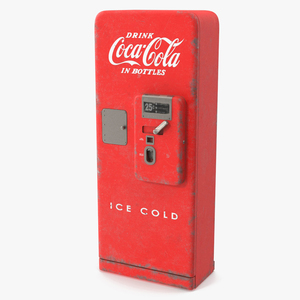 Coca Cola Old Antique Bottles Soda Machine 3D