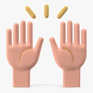 Raising Hands Emoji 3D model