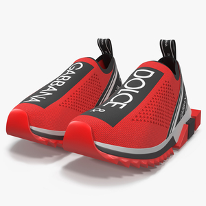 3D model Sneakers Dolce Gabbana Sorrento Red