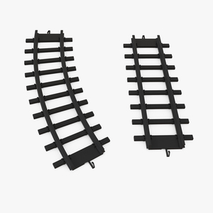 3D Toy Rails Set model