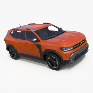 Dacia Duster 2024 Crossover Orange 3D model