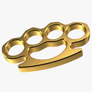 3D Golden Brass Knuckles