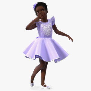 3D model Funny Child Girl in Dress