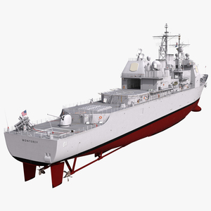 3D model Ticonderoga Class Cruiser Monterey CG 61