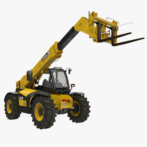 Telescopic Handler Forklift JCB 535 95 Yellow 3 3D